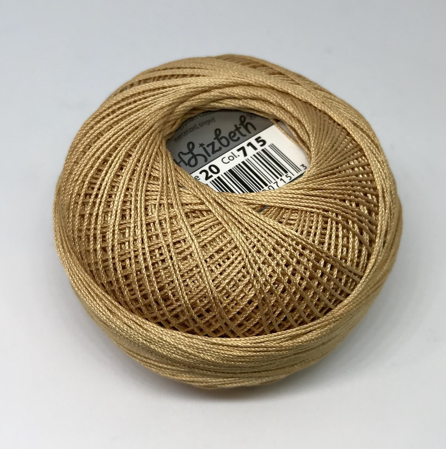 Col.715, Maple Butter , Lizbeth thread, Select SIZE: Lizbeth #20, 210 yards