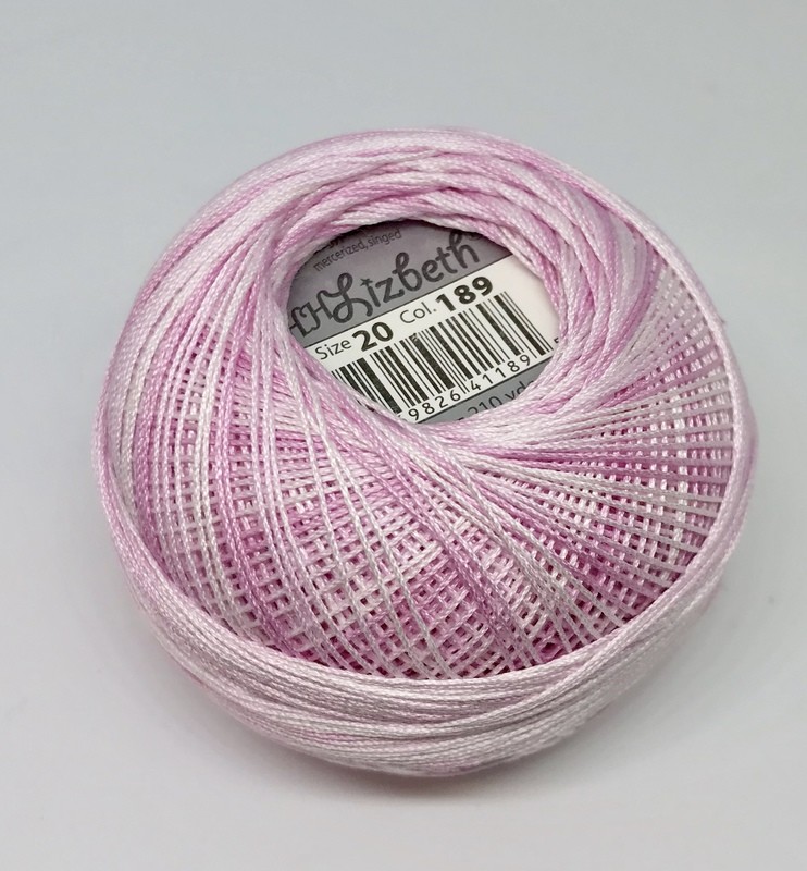 Col.189, Pink Ice , Lizbeth thread