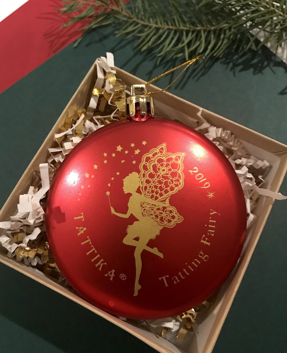 TATTIKA® ornament, Red with gold print