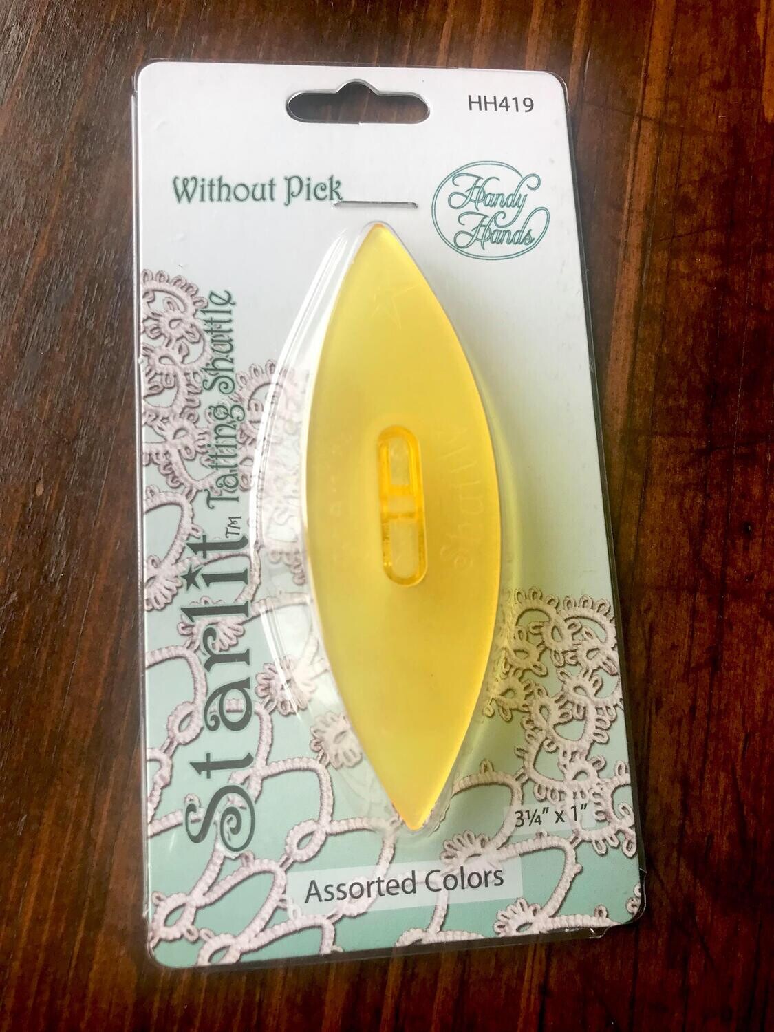 Starlit tatting shuttle, assorted colors, Choose color: Yellow