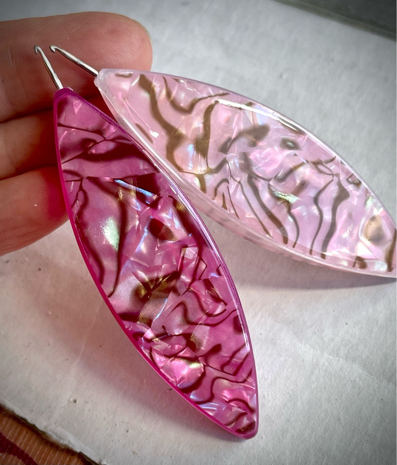 Decorated Moonlit Shuttle,  Faux Abalone