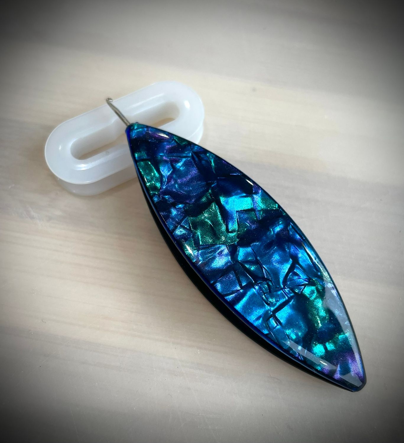 Dreamlit Shuttle Decorated,  Faux Abalone Blue