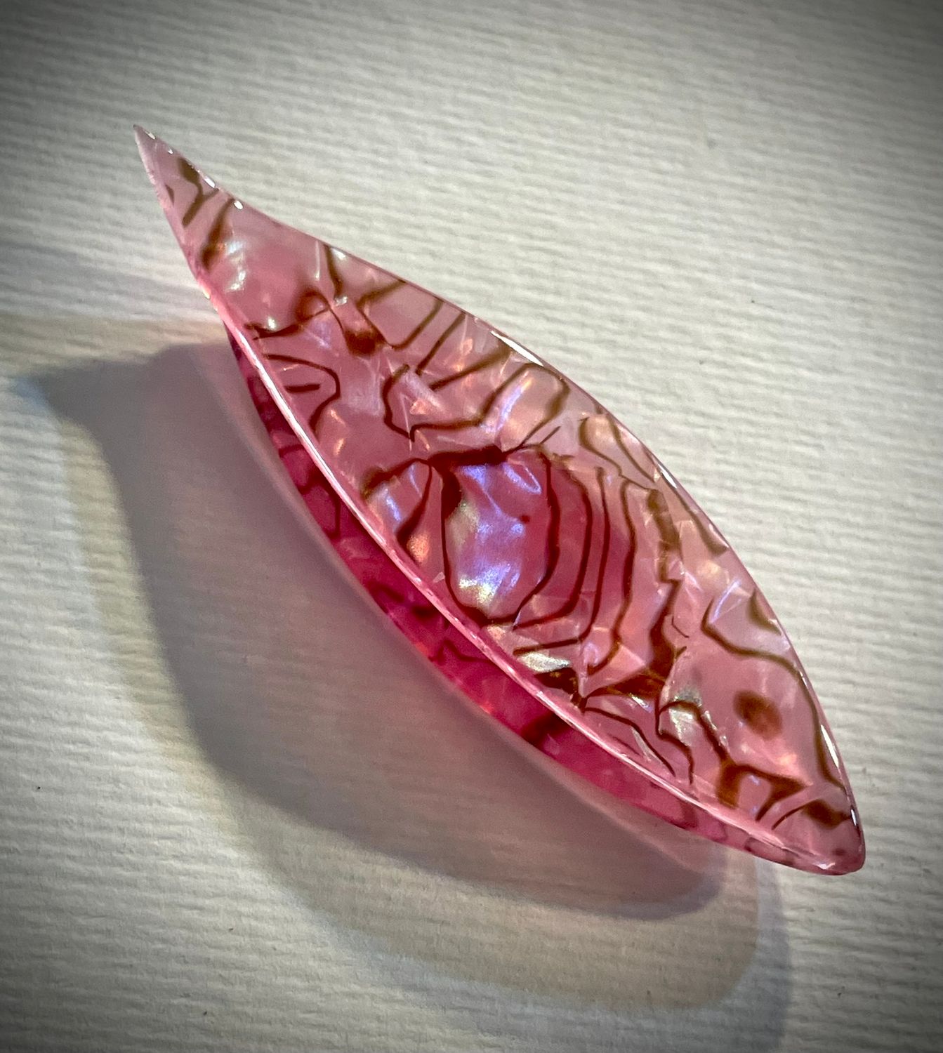 SewMate  Shuttle Decorated , Faux Abalone on both sides, Light Pink