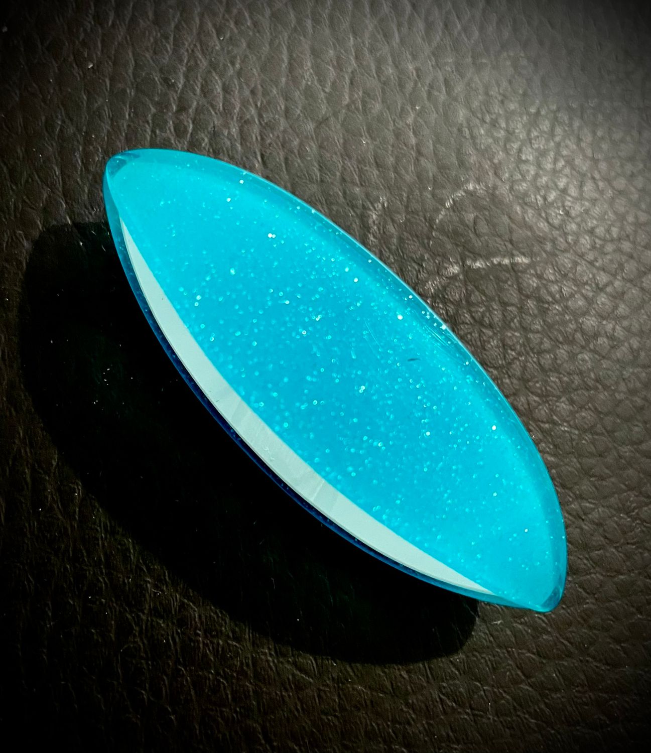 Acrylic shuttle, Sparkle and Shine, Caribbean Turquoise