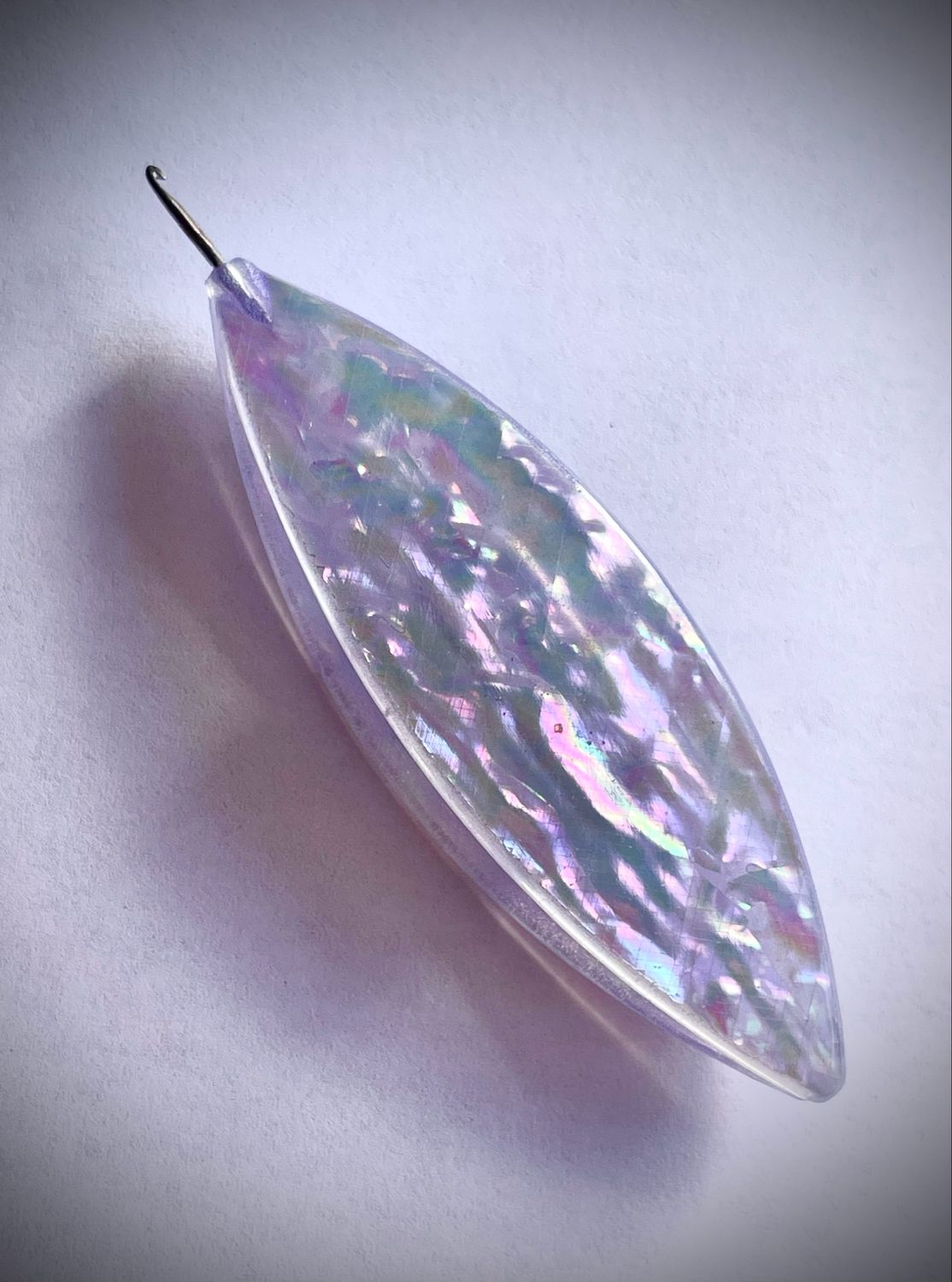 Moonlit Shuttle decorated on both sides, Natural shell veneer, Fairy Dream light