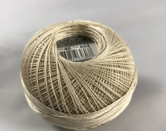 Col.603, Ecru, Lizbeth thread