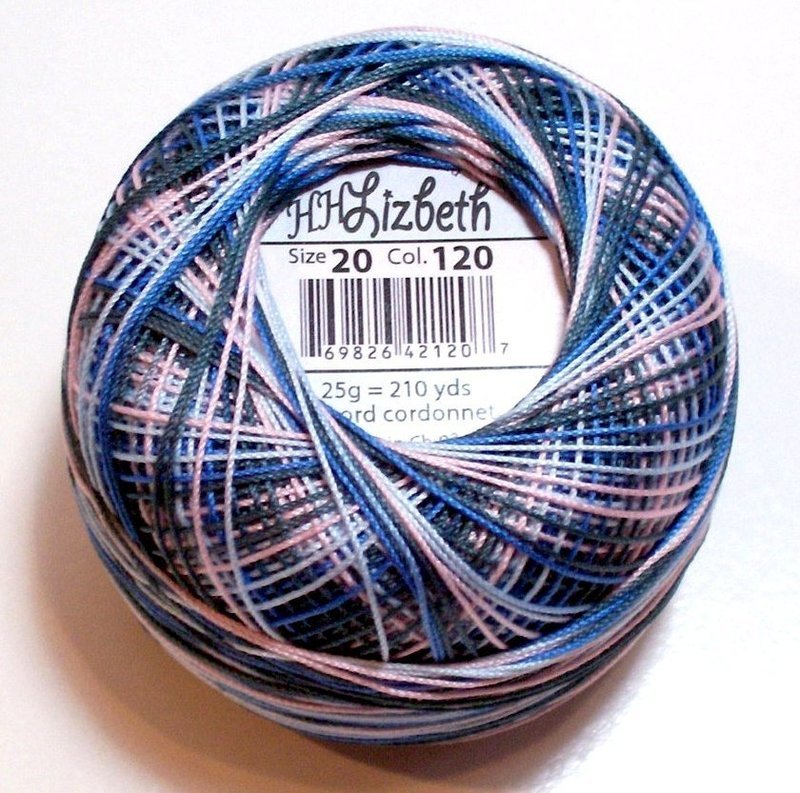 Col.120, Denim Whisper, Lizbeth thread