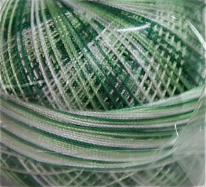Col.152, Christmas Green Mix, Lizbeth thread
