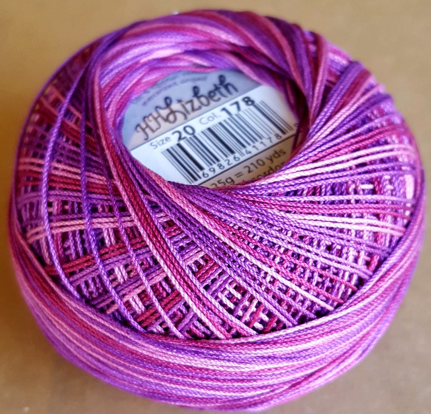 Col.178, Grape Pomegranate, Lizbeth thread
