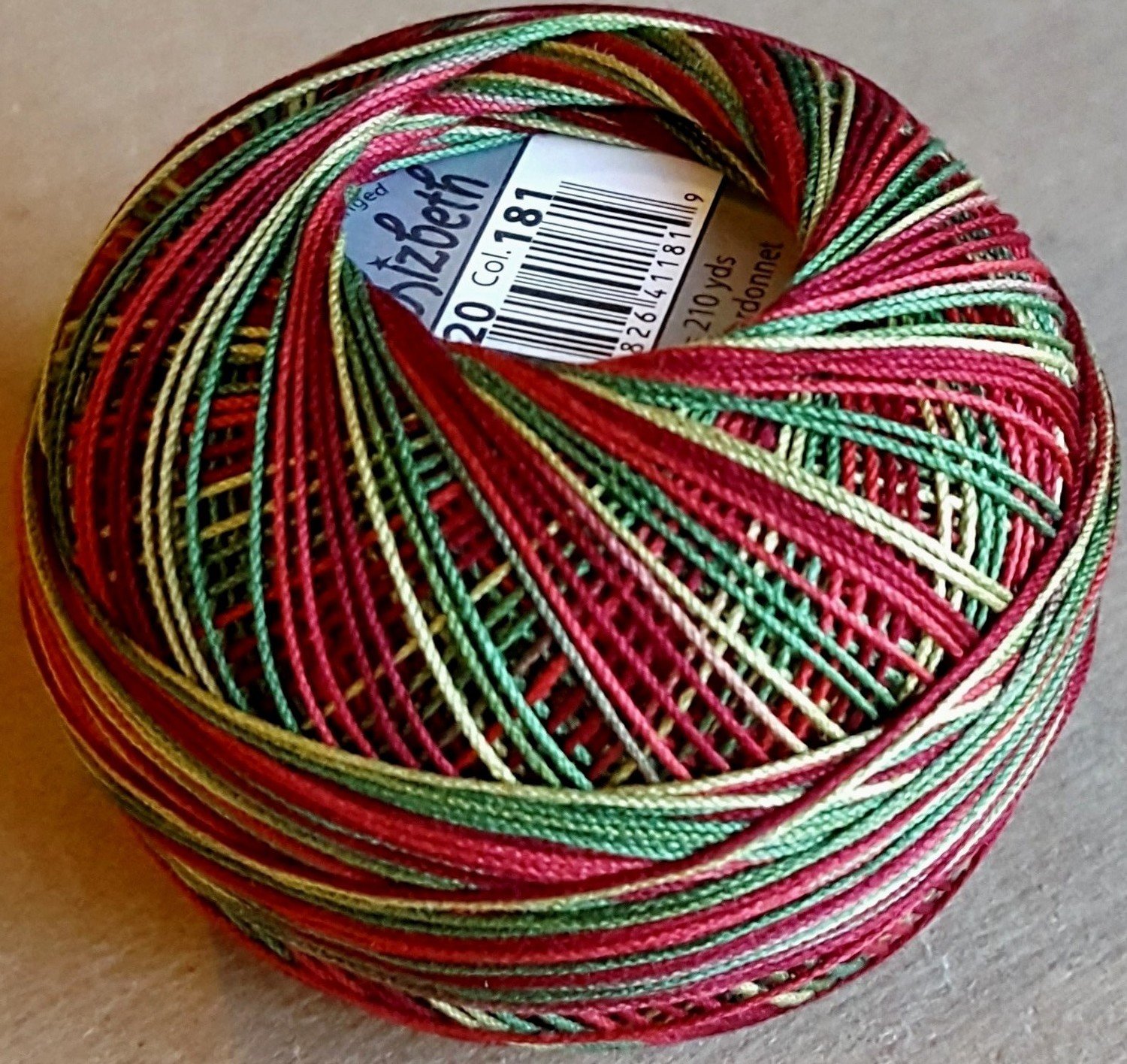 Col.181, Cranberry Bush, Lizbeth thread