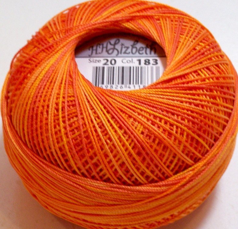 Col.183, Orange Crush, Lizbeth thread