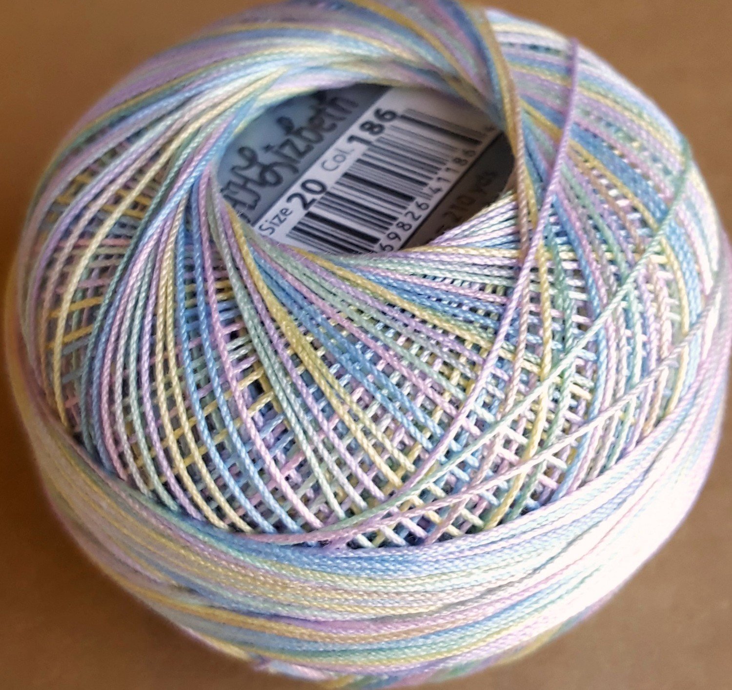 Col.186, Pastel Petals, Lizbeth thread