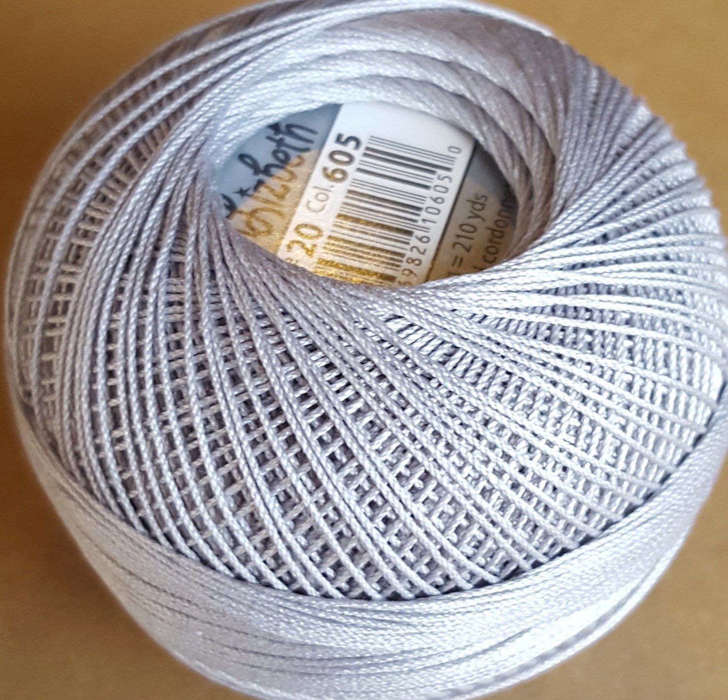 Col.605, Silver, Lizbeth thread