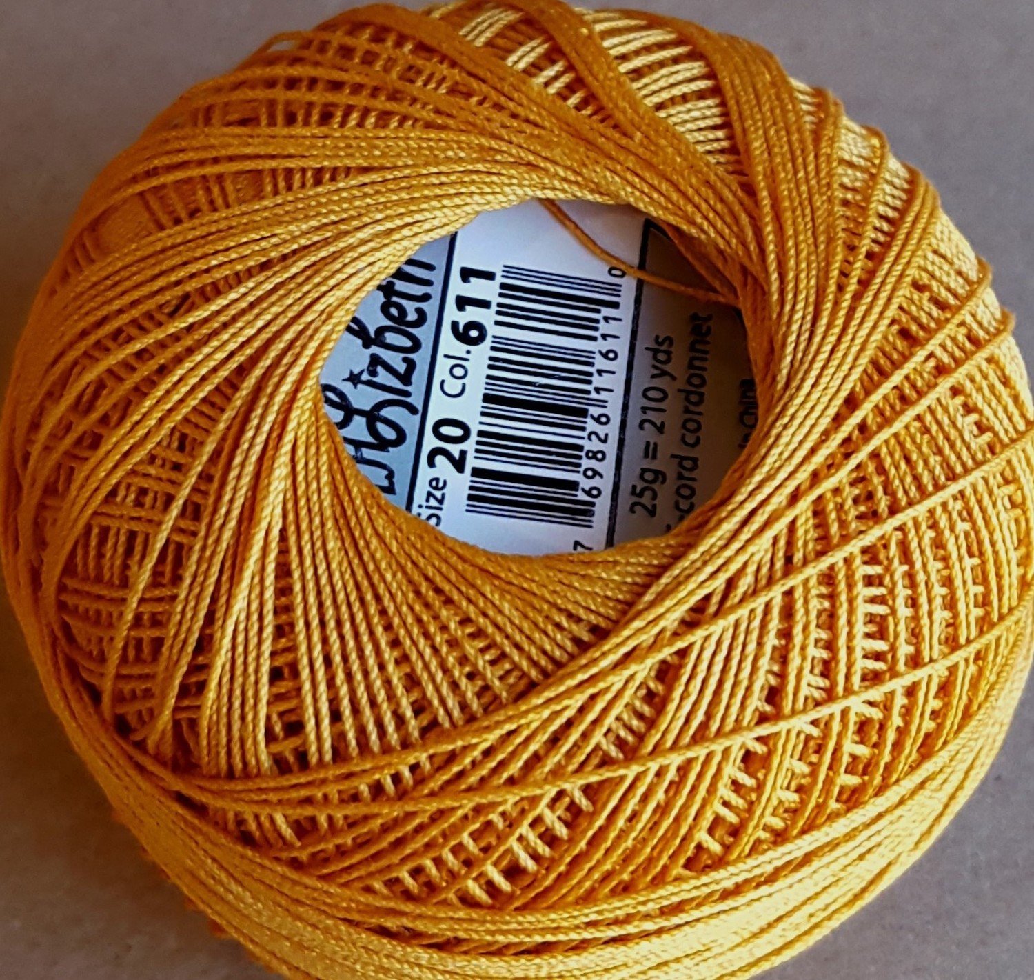 Col.611, Gold, Lizbeth thread