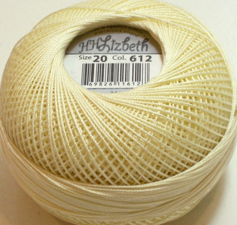 Col.612, Golden Yellow Lt, Lizbeth thread