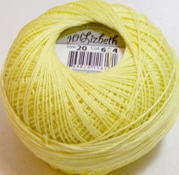 Col.614, Lemon Lt, Lizbeth thread