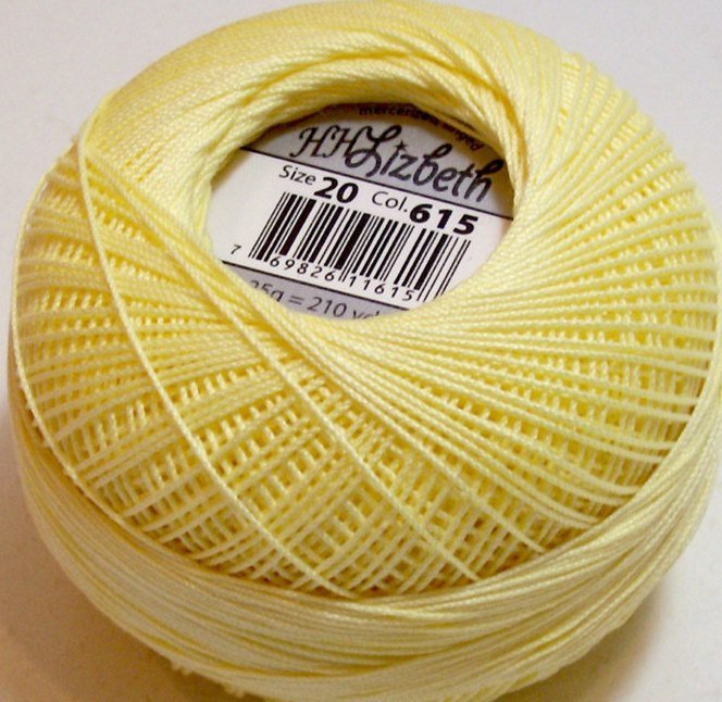 Col.615, Yellow Lt, Lizbeth thread