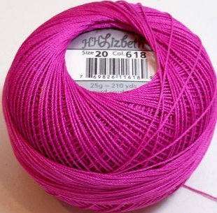 Col.618, Magenta Dk., Lizbeth thread