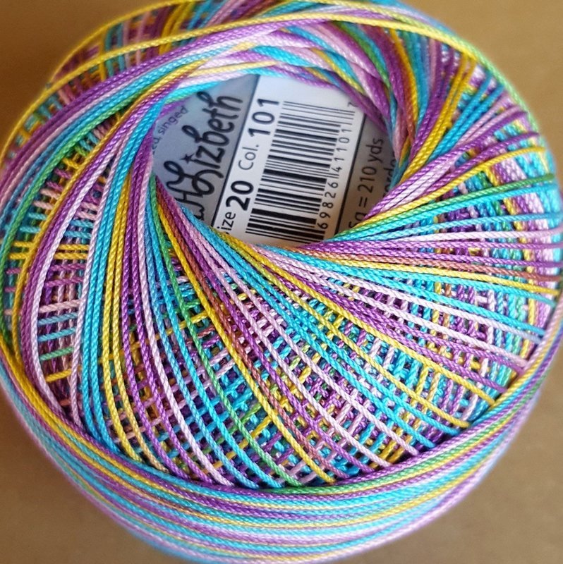 Col.101, Spring flower,  Lizbeth thread