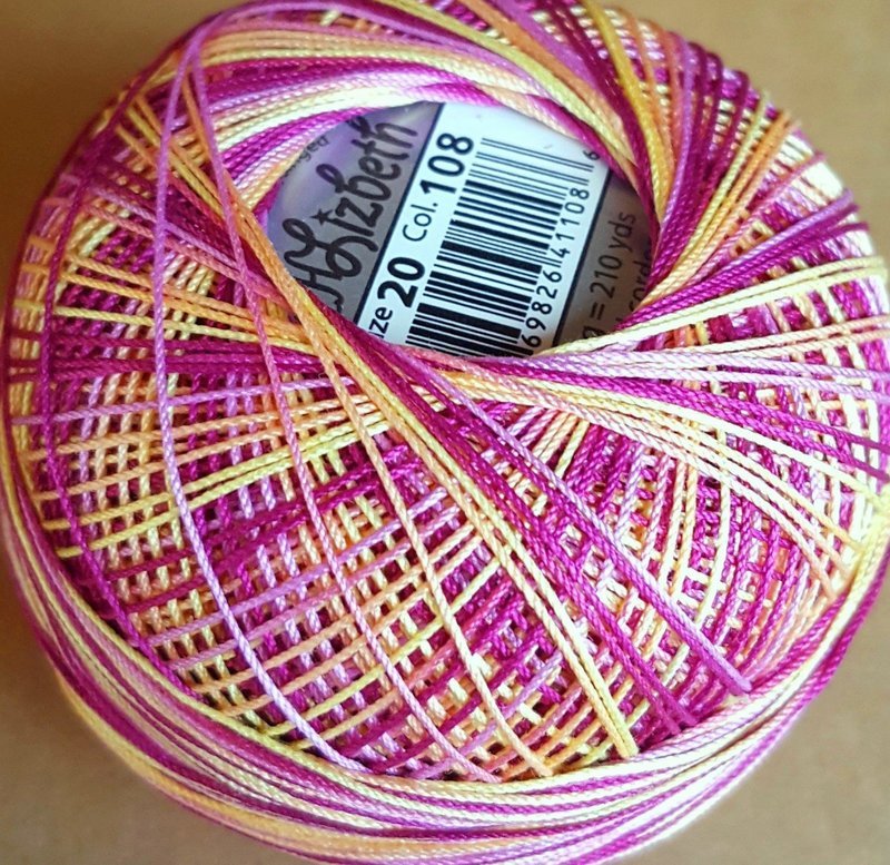 Col.108, Sherbet Delight, Lizbeth thread