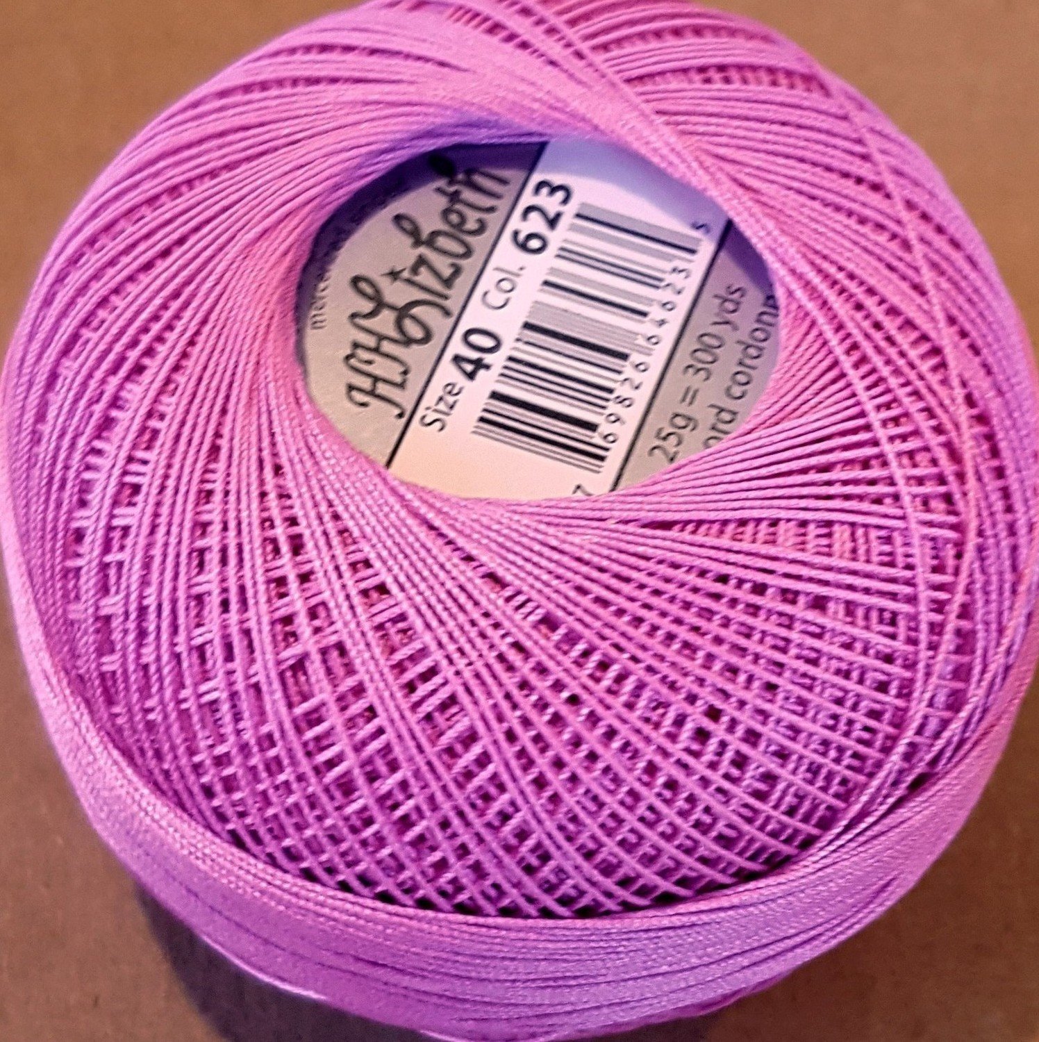 Col.623, Raspberry Pink Lt., Lizbeth thread