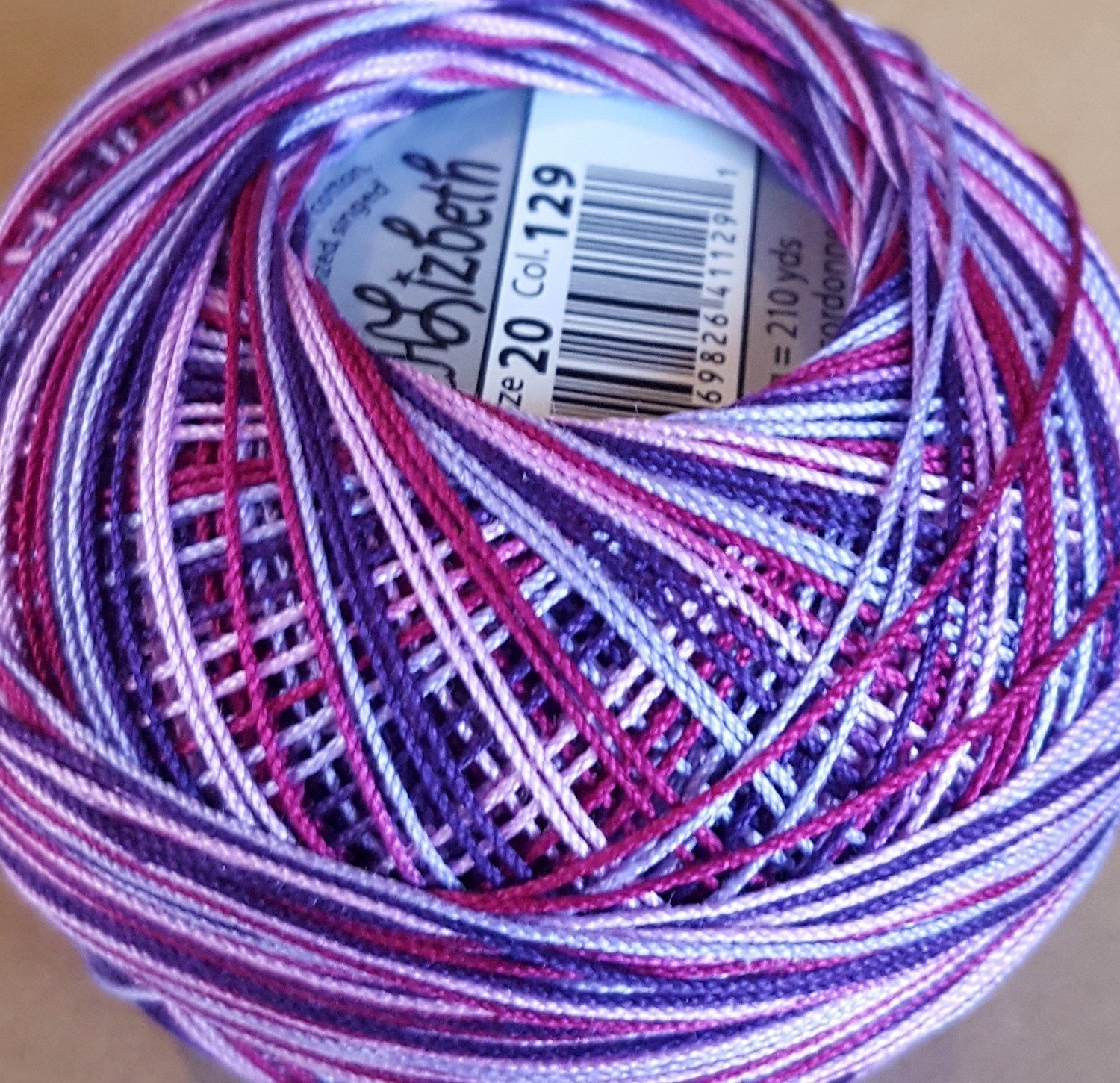Col.129, Purple Splendor, Lizbeth thread