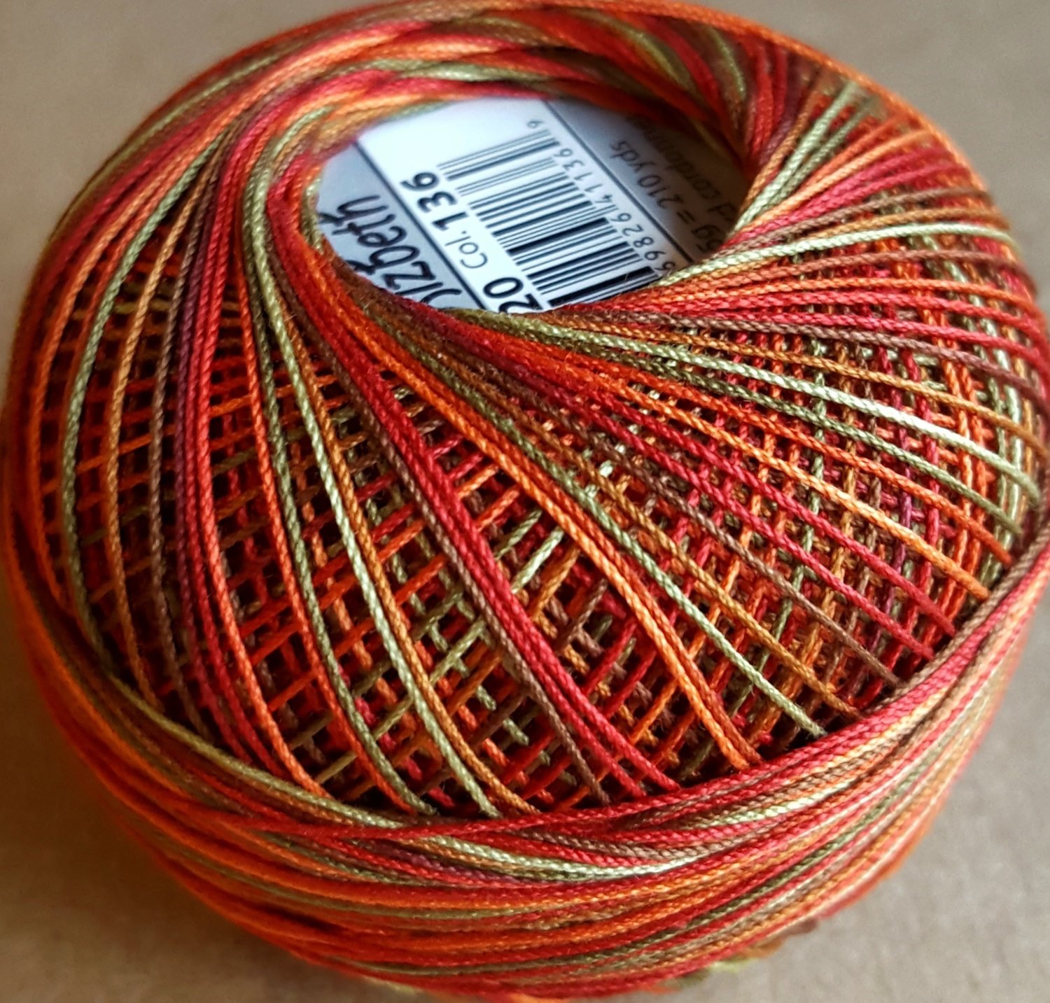 Col.136, Autumn Spice, Lizbeth thread