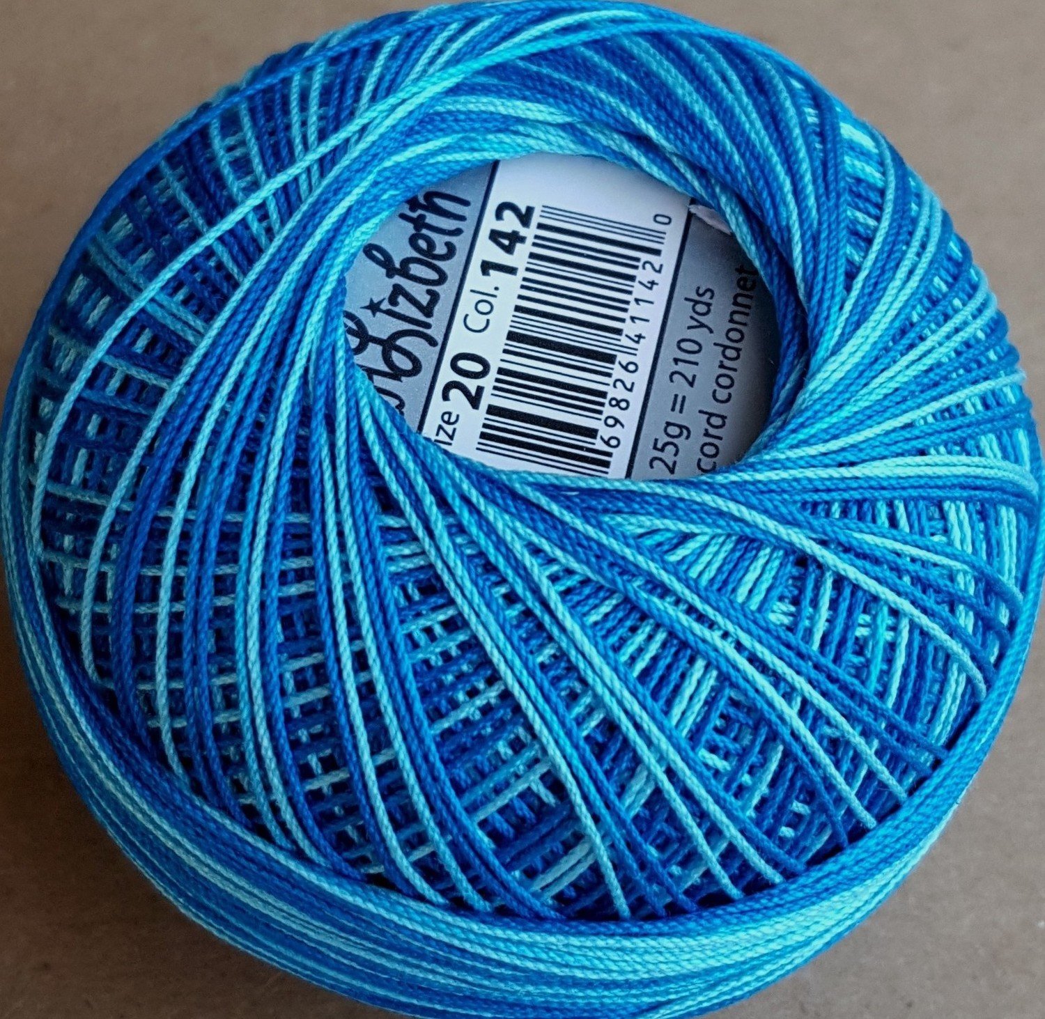 Col.142, Turquoise Twist, Lizbeth thread