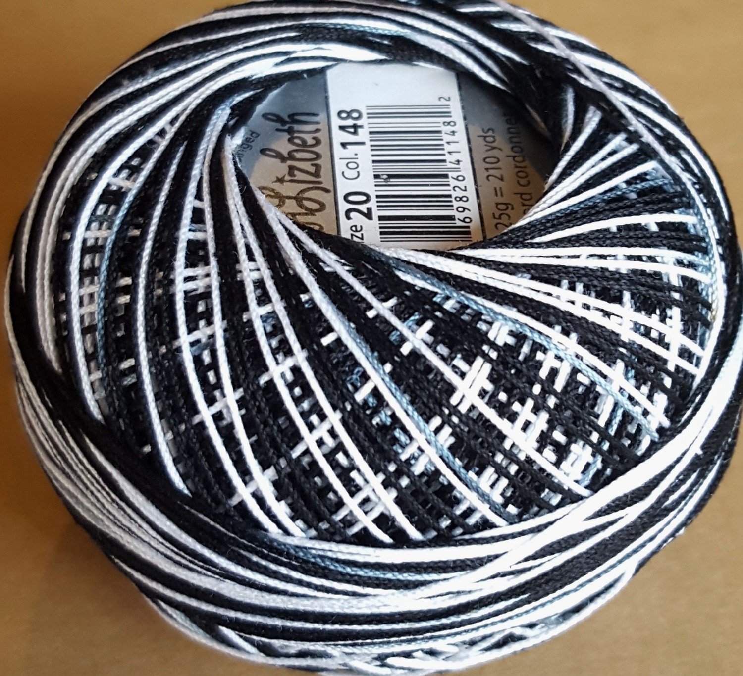Col.148, Zebra, Lizbeth thread