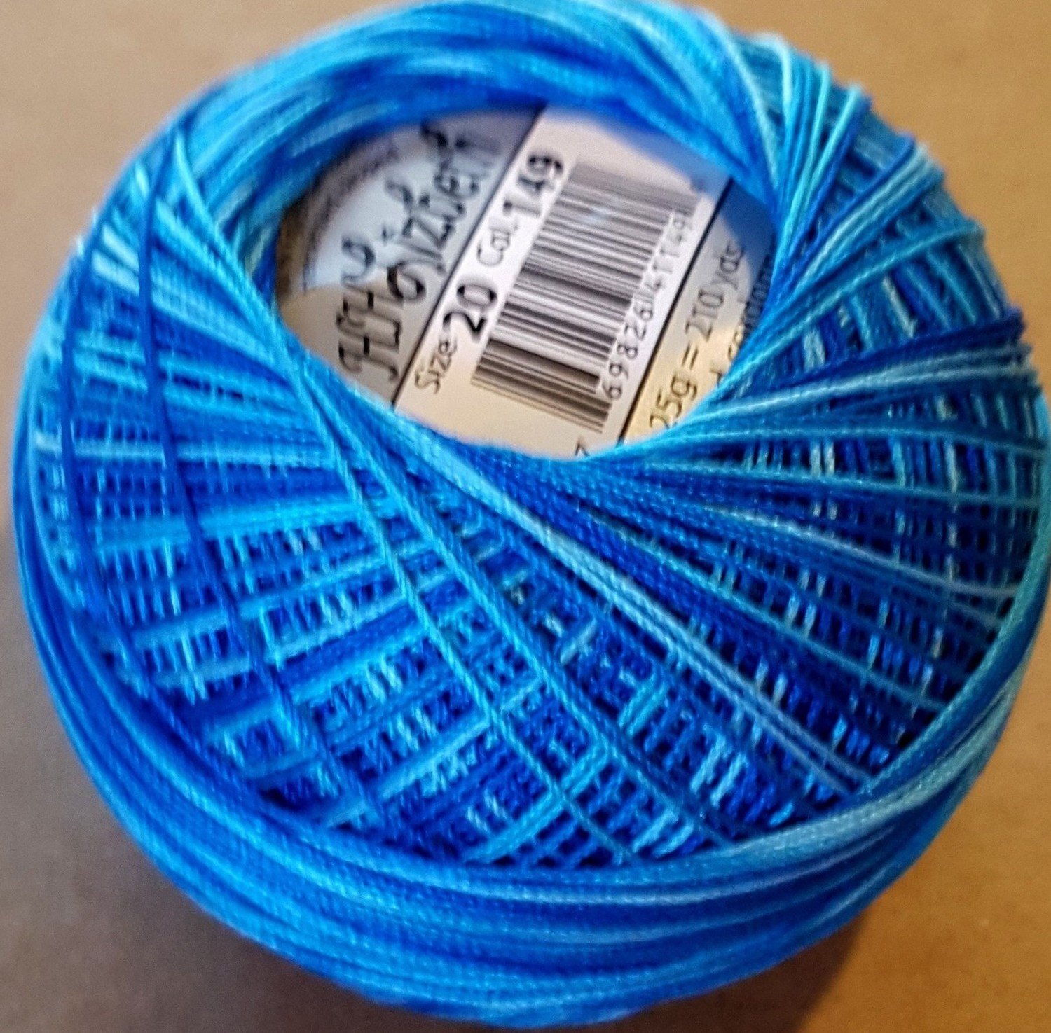 Col.149, Peacock Blues, Lizbeth thread