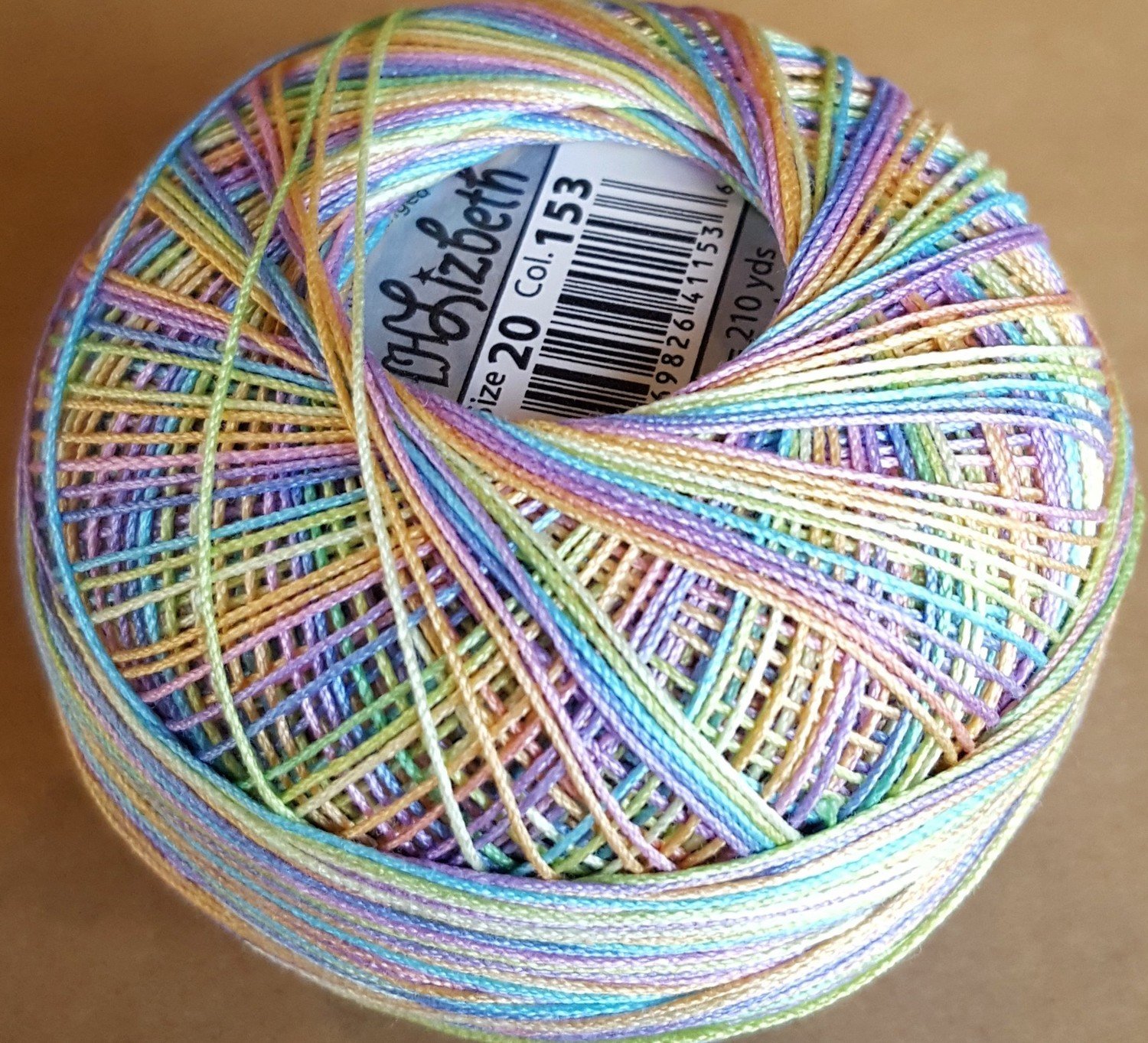 Col.153, Rainbow Taffy, Lizbeth thread