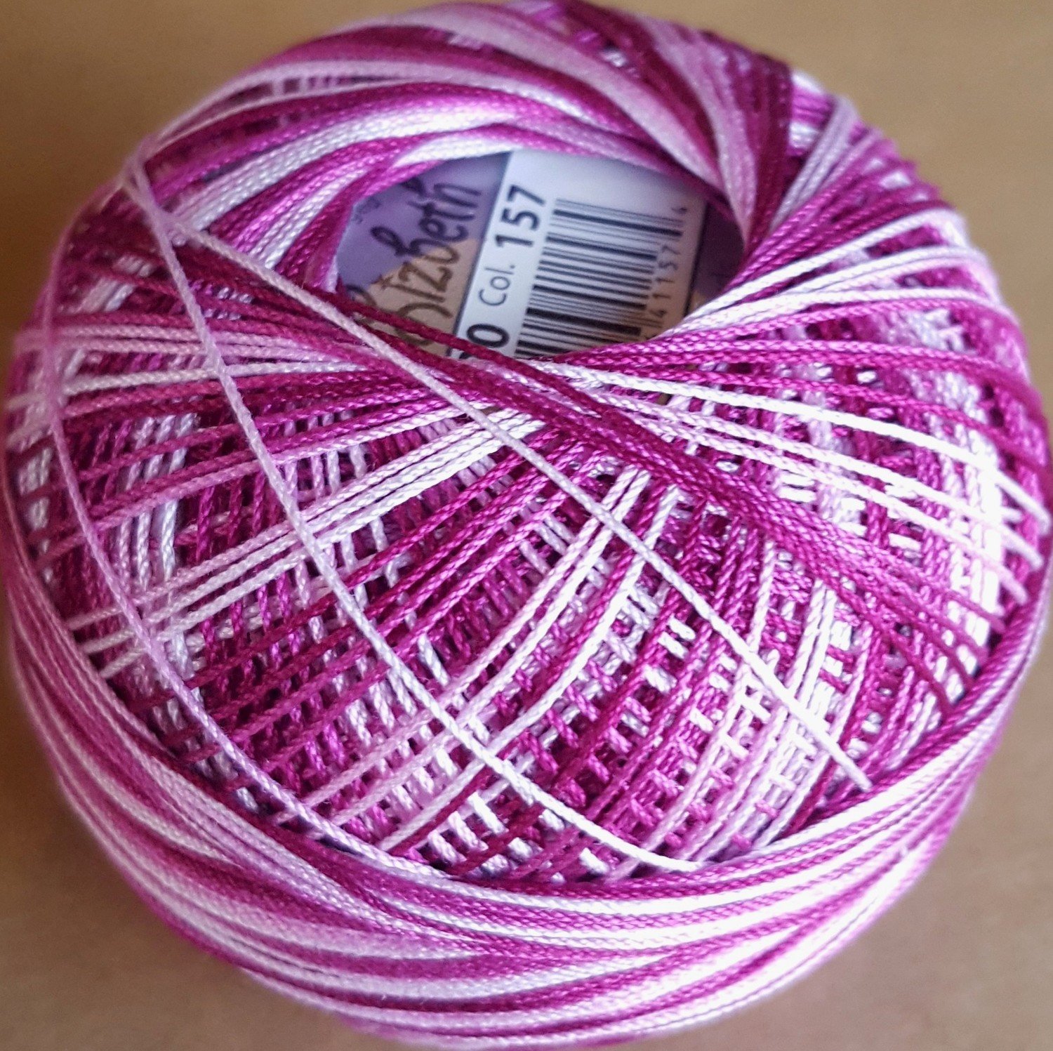 Col.157, Raspberry Frappe, Lizbeth thread