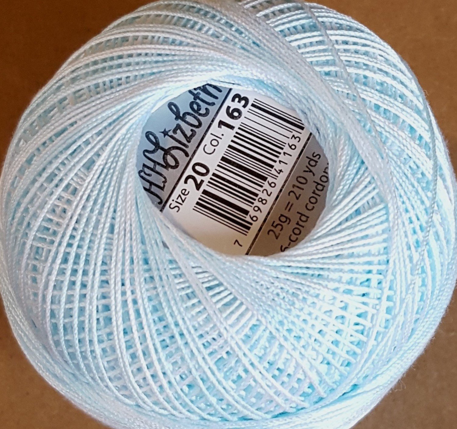 Col.163, Blue Ice, Lizbeth thread