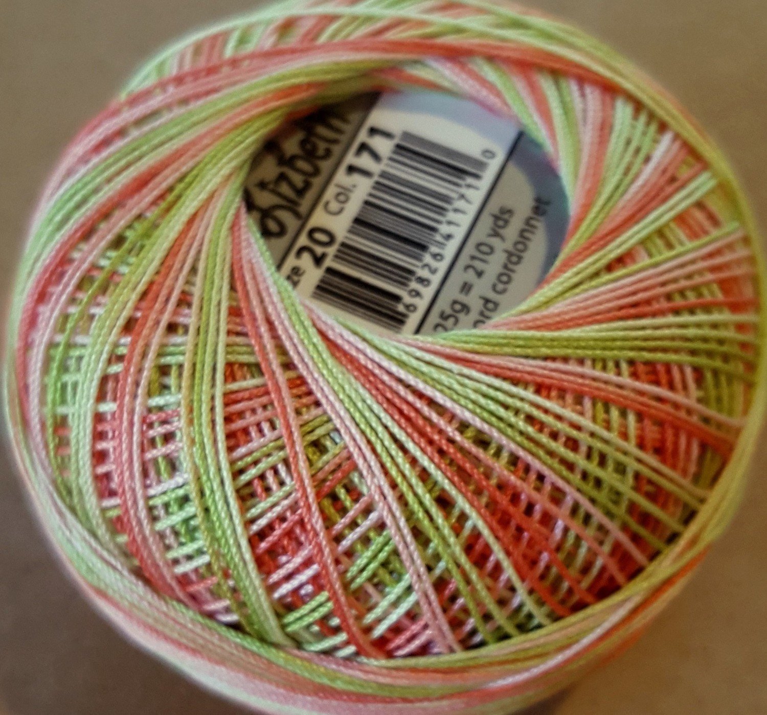 Col.171, Green Coral Sea, Lizbeth thread