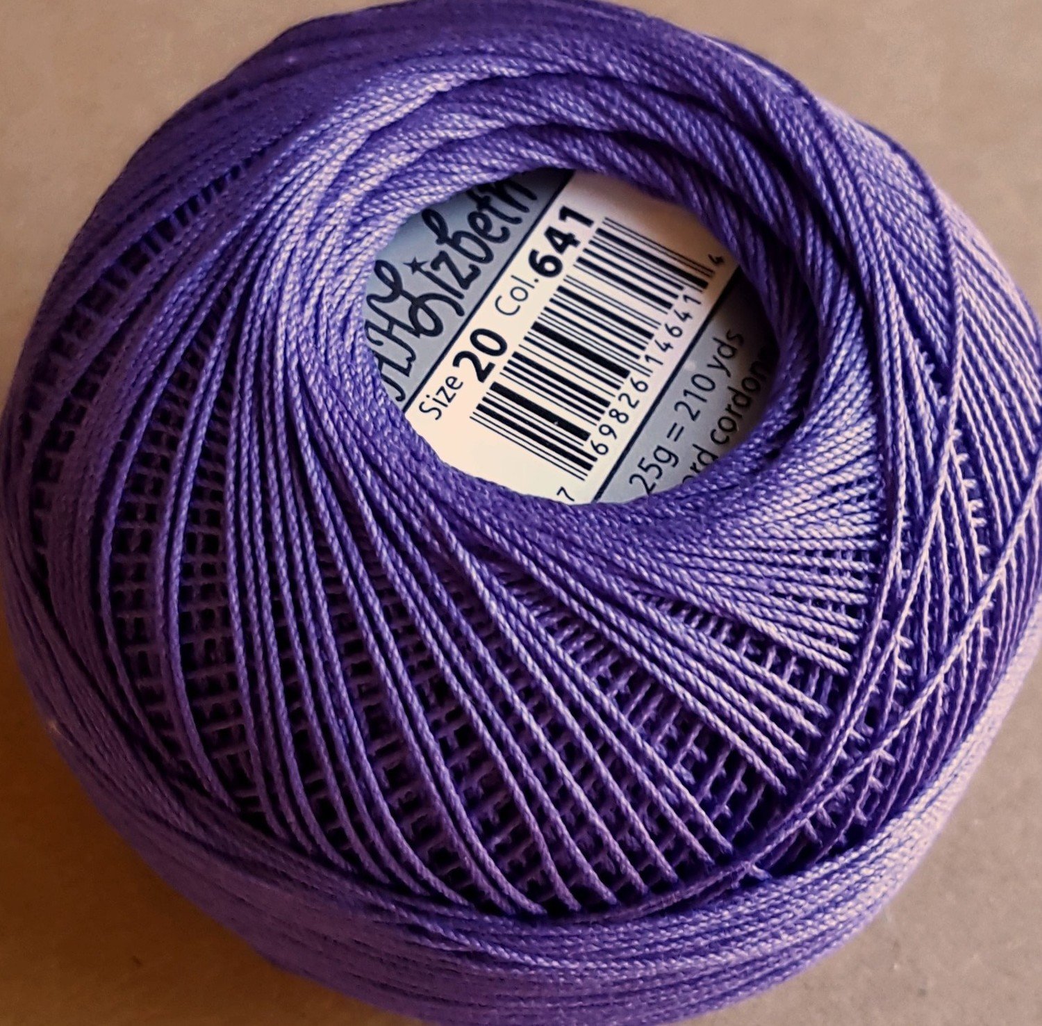 Col.641, Lilac Dk., Lizbeth thread