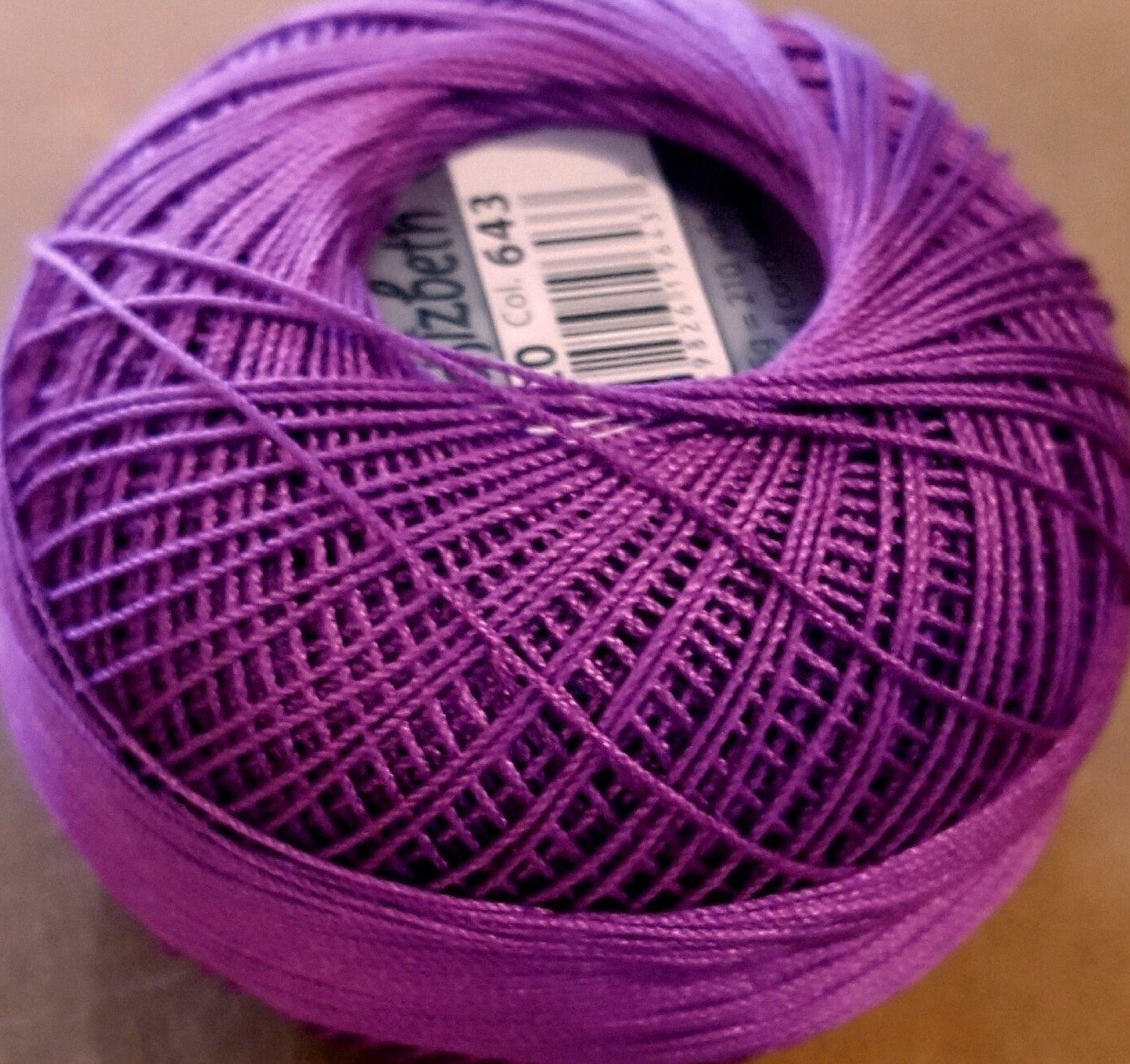 Col.643, Grape Med., Lizbeth thread