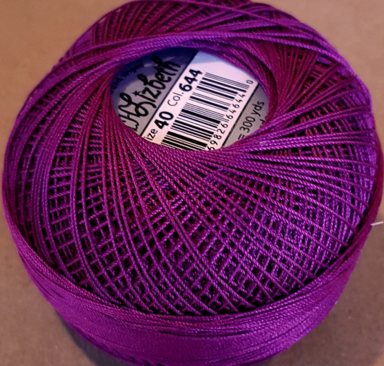 Col.644, Boysenberry Dk., Lizbeth thread