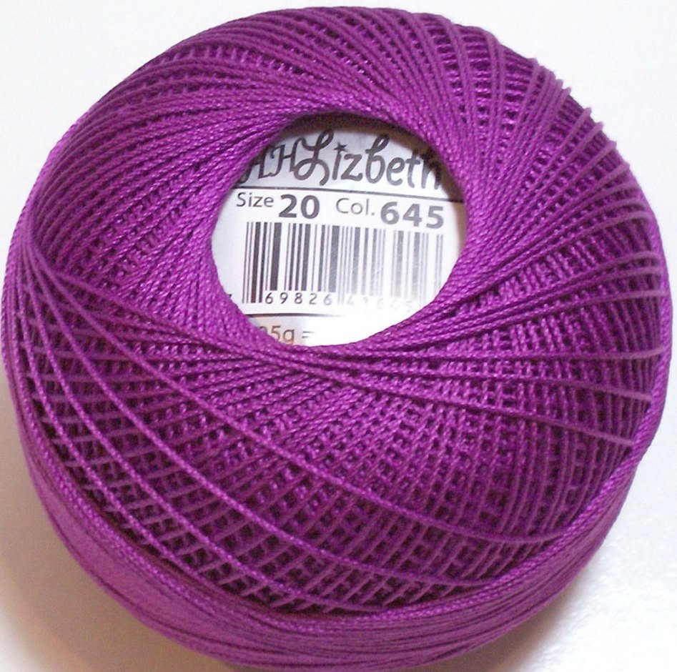 Col.645, Grape Dk., Lizbeth thread