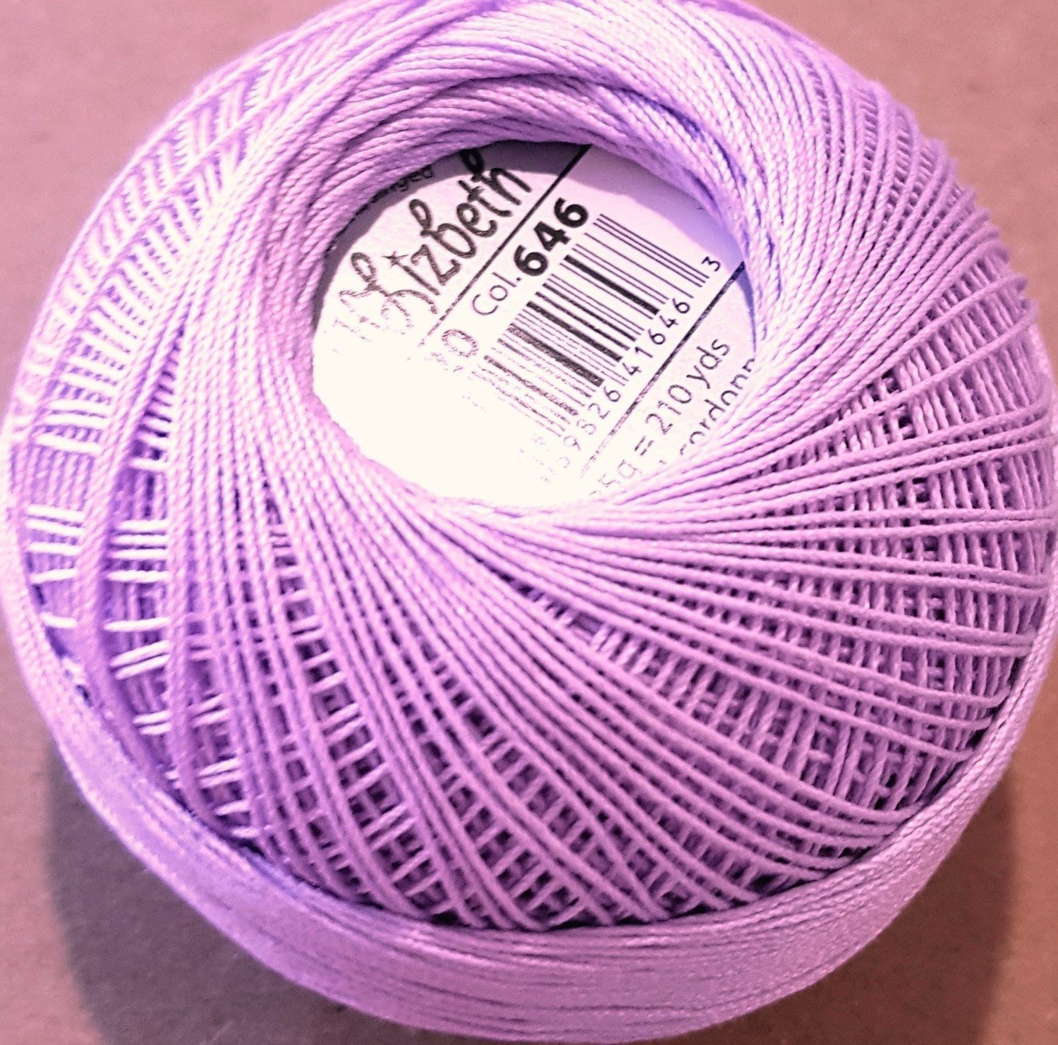 Col.646, Purple Iris Lt., Lizbeth thread