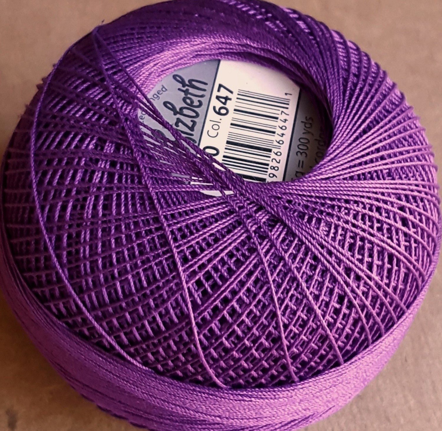 Col.647, Purple Iris Dk., Lizbeth thread