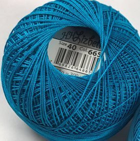 Col.665, Ocean Teal Dk., Lizbeth thread