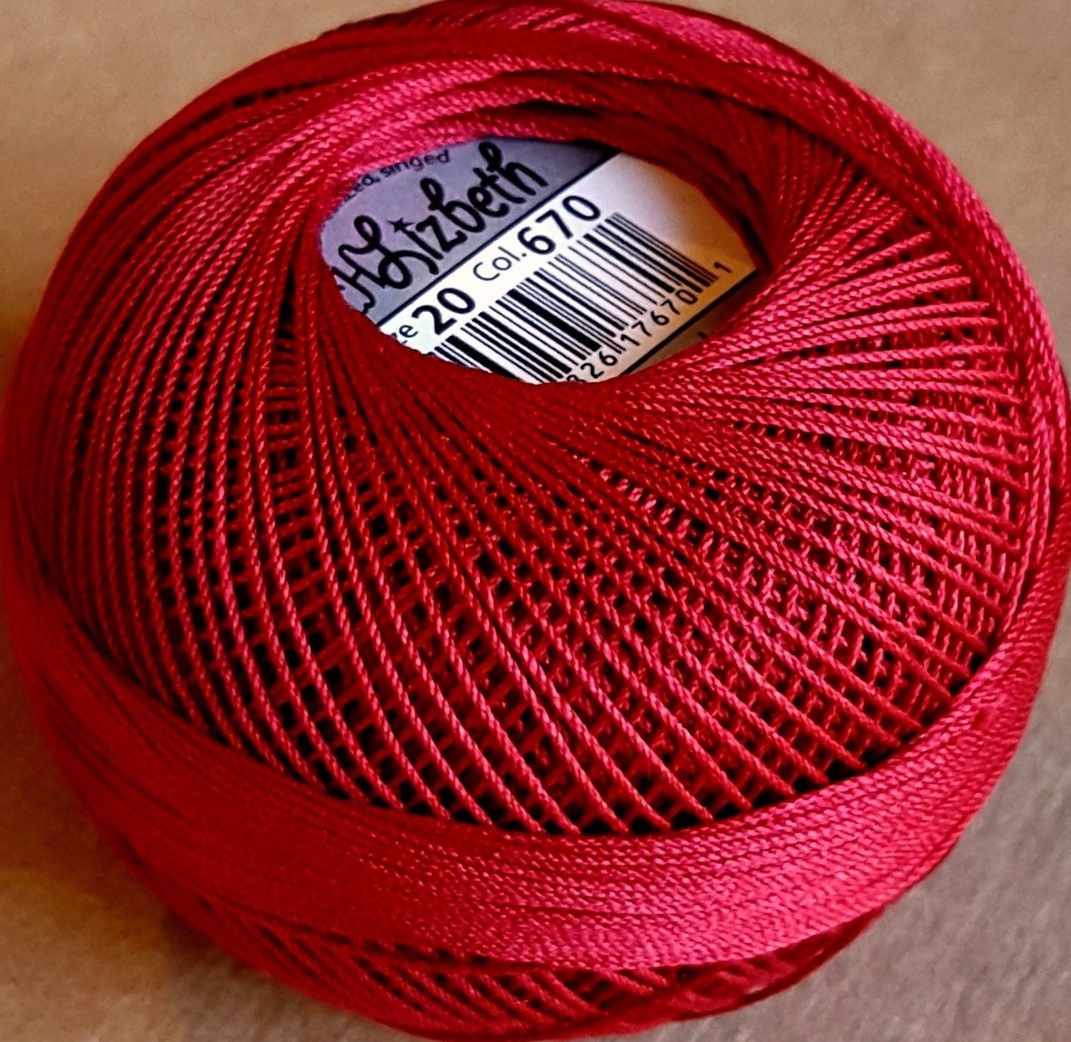 Col.670, Victorian Red, Lizbeth thread