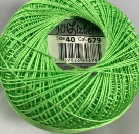 Col.679, Lime Green, Lizbeth thread