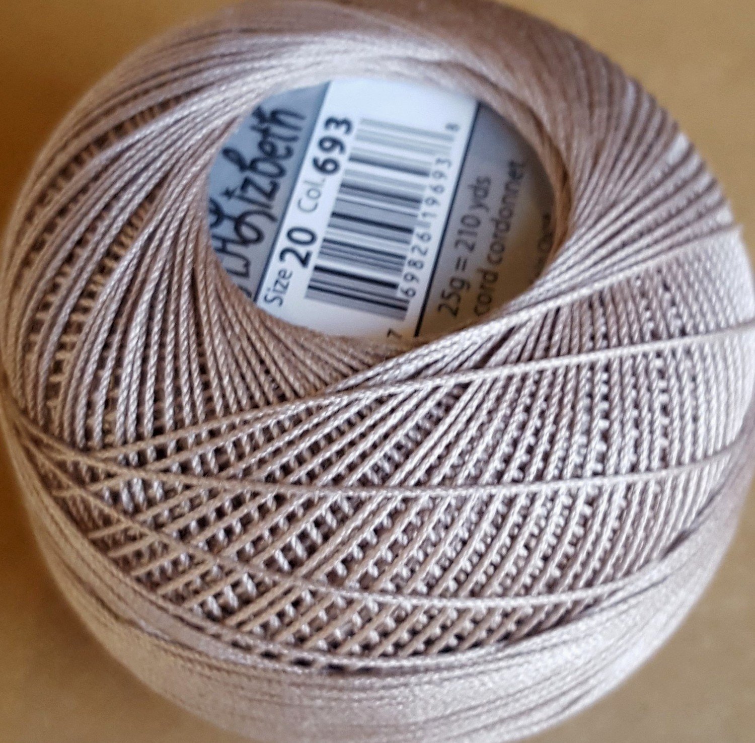 Col.693, Linen Med., Lizbeth thread