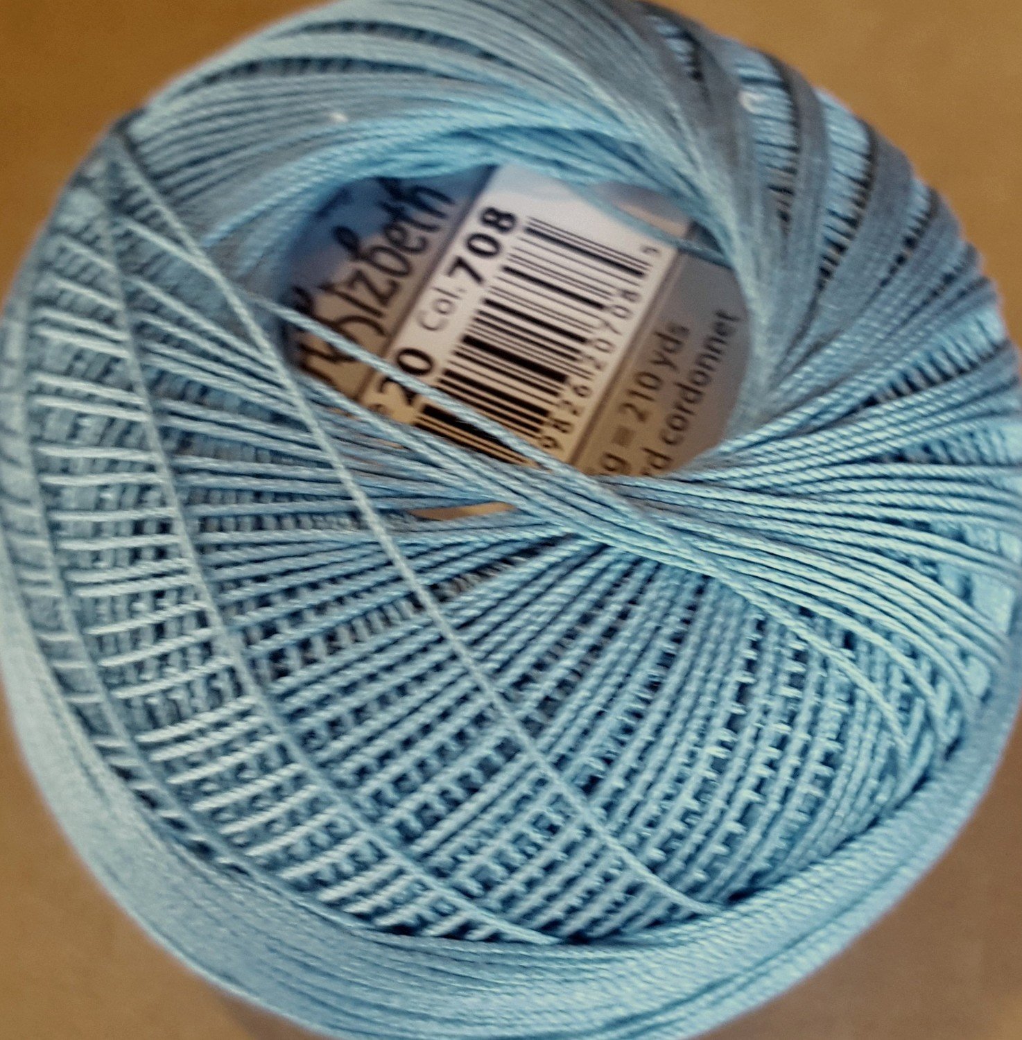 Col.708, River Blue Med., Lizbeth thread