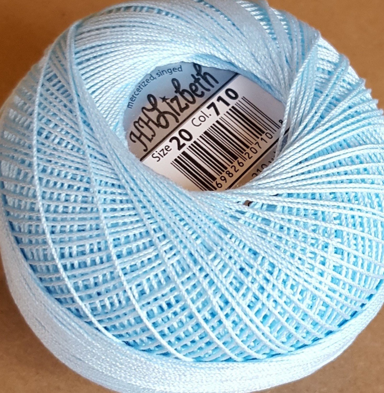 Col.710, Bright Blue Lt., Lizbeth thread