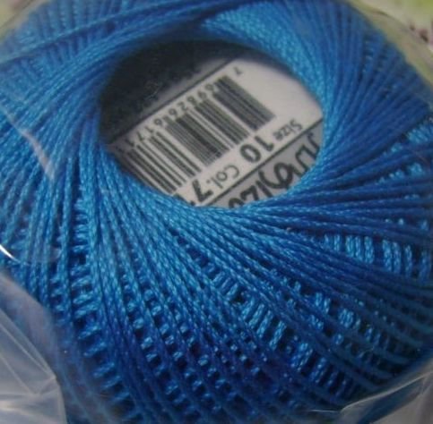 Col.711, Bright Blue Dk., Lizbeth thread