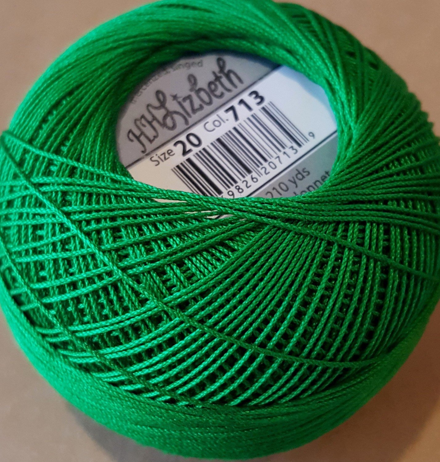 Col.713, Kelly Green, Lizbeth thread