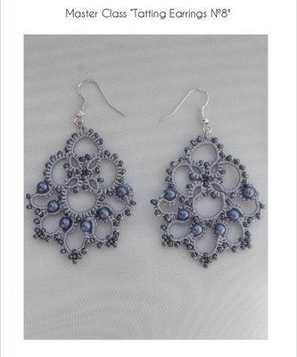 Printed tatting pattern &quot;Earrings #8&quot; by Tatyana Buyvolova