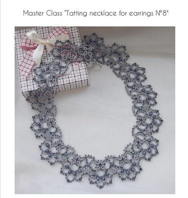 Printed tatting pattern &quot;Necklace for earrings #8&quot; by Tatyana Buyvolova